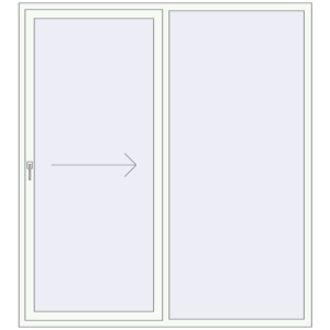 Buy Sliding patio doors 1850x2110 mm Patio Door (Euro 60) RAL 9016 Traffic white two-sided
