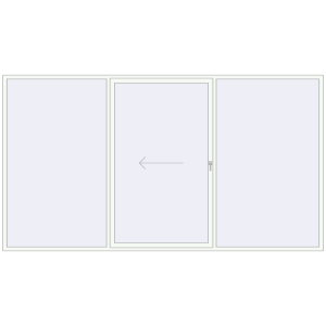 Buy Sliding patio doors 4000x2200 mm Patio door (Brillant 70) RAL 9016 Traffic white two-sided