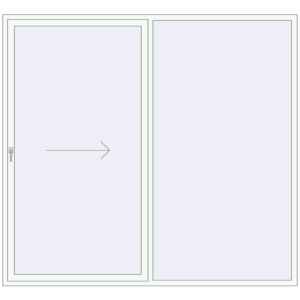 Buy Sliding patio doors 2600x2350 mm KORSA SYNEGO SLIDE RAL 9016 Traffic white two-sided