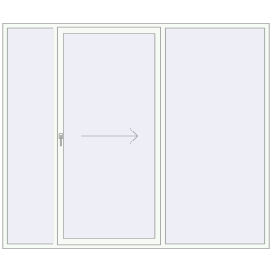 Sliding patio doors 2600x2200 mm Patio door (Brillant 70) RAL 9016 Traffic white two-sided. View from inside Buy Sliding patio doors 2600x2200 mm Patio door (Brillant 70) RAL 9016 Traffic white two-sided