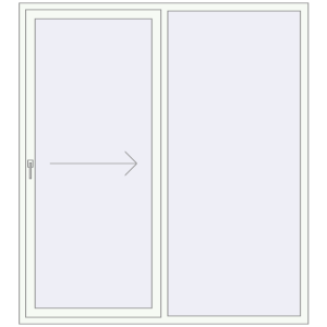 Buy Sliding patio doors 1830x2032 mm Patio door (Synego) RAL 9016 Traffic white two-sided