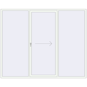 Buy Sliding patio doors 2800x2260 mm Patio Door (Euro 60) RAL 9016 Traffic white two-sided