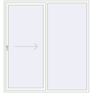 Buy Sliding patio doors 2000x2150 mm Patio Door (Euro 60) RAL 9016 Traffic white two-sided