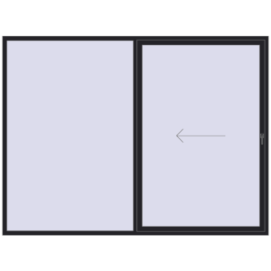Sliding patio doors 3000x2245 mm GENEO HST BLACK_ULTI-MATT two-sided. View from inside Buy Sliding patio doors 3000x2245 mm GENEO HST BLACK_ULTI-MATT two-sided