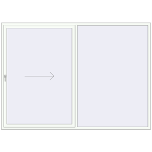 Sliding patio doors 2800x2000 mm Patio door (Synego) RAL 9016 Traffic white two-sided. View from inside Buy Sliding patio doors 2800x2000 mm Patio door (Synego) RAL 9016 Traffic white two-sided