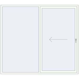 Buy Sliding patio doors 2360x2100 mm Patio door (Brillant 70) RAL 9016 Traffic white two-sided