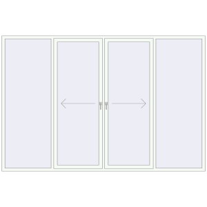 Buy Sliding patio doors 3300x2200 mm Patio door (Brillant 70) BLACK_STRUCTURAL external