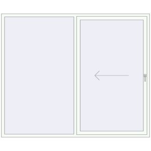 Buy Sliding patio doors 2400x2000 mm Patio door (Brillant 70) RAL 9016 Traffic white two-sided