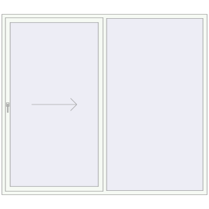 Buy Sliding patio doors 2500x2200 mm KORSA SYNEGO SLIDE