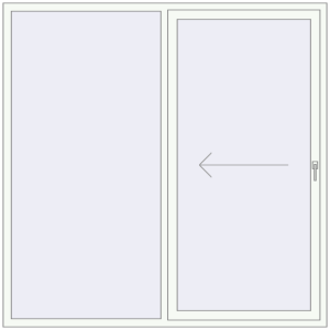 Sliding patio doors 2000x2000 mm Patio Door (Euro 60) RAL 9016 Traffic white two-sided. View from inside Buy Sliding patio doors 2000x2000 mm Patio Door (Euro 60) RAL 9016 Traffic white two-sided