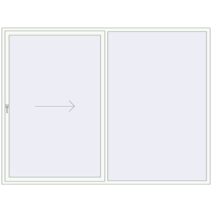 Sliding patio doors 2860x2200 mm KORSA SYNEGO SLIDE RAL 9016 Traffic white two-sided. View from inside Buy Sliding patio doors 2860x2200 mm KORSA SYNEGO SLIDE RAL 9016 Traffic white two-sided