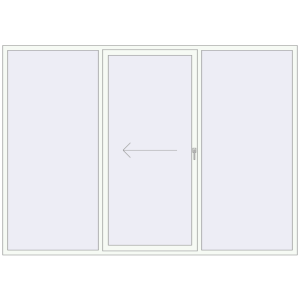 Buy Sliding patio doors 3000x2135 mm Patio door (Synego) RAL 9016 Traffic white two-sided