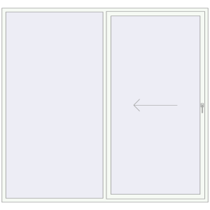 Sliding patio doors 2600x2450 mm GENEO HST RAL 9016 Traffic white two-sided. View from inside Buy Sliding patio doors 2600x2450 mm GENEO HST RAL 9016 Traffic white two-sided