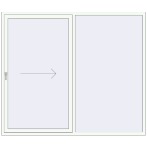 Sliding patio doors 2225x1900 mm Patio door (Brillant 70) RAL 9016 Traffic white two-sided. View from inside Buy Sliding patio doors 2225x1900 mm Patio door (Brillant 70) RAL 9016 Traffic white two-sided