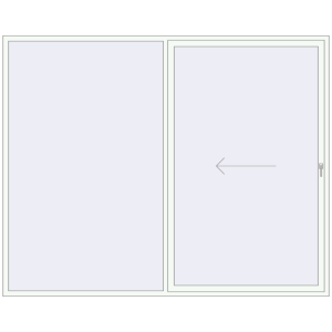 Buy Sliding patio doors 3000x2410 mm GENEO HST RAL 9016 Traffic white two-sided