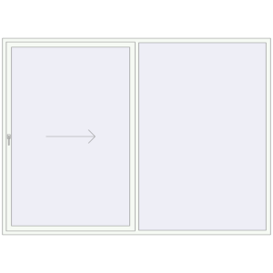 Buy Sliding patio doors 3000x2200 mm GENEO HST RAL 9016 Traffic white two-sided