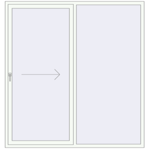 Buy Sliding patio doors 2000x2100 mm Patio door (Synego) RAL 9016 Traffic white two-sided