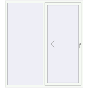 Buy Sliding patio doors 1800x2000 mm Patio door (Brillant 70) RAL 9016 Traffic white two-sided