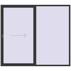 Buy Sliding patio doors 2500x2200 mm KORSA SYNEGO SLIDE ANTHRACITE_GREY_GLATT two-sided
