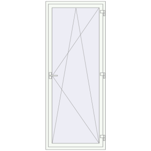 Balcony doors 950x2350 mm KORSA STANDARD (Euro 70) BALKON DOOR RAL 9016 Traffic white two-sided. View from inside Buy Balcony doors 950x2350 mm KORSA STANDARD (Euro 70) BALKON DOOR RAL 9016 Traffic white two-sided