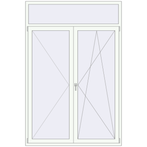 Buy Balcony doors 1600x2400 mm KORSA STANDARD (Euro 70) BALKON DOOR