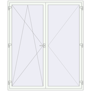 Balcony doors 1900x2250 mm KORSA ENERGY-SAVING (SYNEGO MD) BALKON DOOR RAL 9016 Traffic white two-sided. View from inside Buy Balcony doors 1900x2250 mm KORSA ENERGY-SAVING (SYNEGO MD) BALKON DOOR RAL 9016 Traffic white two-sided