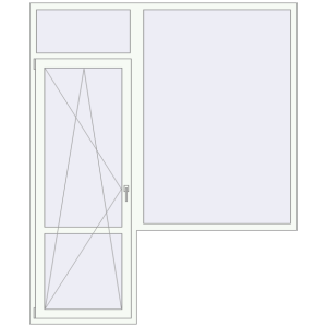 Buy Balcony doors 2000x2400 mm KORSA STANDARD (Euro 70) BALKON DOOR