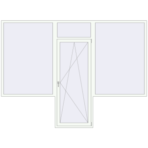Balcony doors 3250x2400 mm KORSA BASE (Euro-Design 60) BALKON DOOR RAL 9016 Traffic white two-sided. View from inside Buy Balcony doors 3250x2400 mm KORSA BASE (Euro-Design 60) BALKON DOOR RAL 9016 Traffic white two-sided