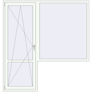 Buy Balcony doors 2000x2100 mm KORSA STANDARD (Euro 70) BALKON DOOR