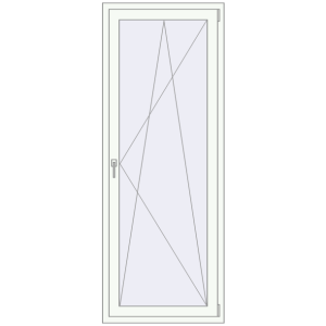 Buy Balcony doors 800x2100 mm KORSA ENERGY-SAVING (SYNEGO MD) BALKON DOOR RAL 9016 Traffic white two-sided