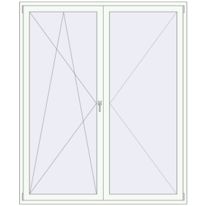 Balcony doors 1900x2250 mm KORSA ENERGY-SAVING (SYNEGO MD) BALKON DOOR RAL 9016 Traffic white two-sided. View from inside Buy Balcony doors 1900x2250 mm KORSA ENERGY-SAVING (SYNEGO MD) BALKON DOOR RAL 9016 Traffic white two-sided
