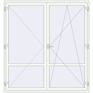 Buy Balcony doors 1917x2057 mm KORSA ENERGY-SAVING (SYNEGO MD) BALKON DOOR