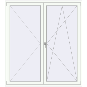 Balcony doors 1800x1990 mm KORSA BASE (Euro-Design 60) BALKON DOOR RAL 9016 Traffic white two-sided. View from inside Buy Balcony doors 1800x1990 mm KORSA BASE (Euro-Design 60) BALKON DOOR RAL 9016 Traffic white two-sided