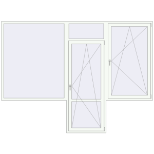 Buy Balcony doors 3250x2400 mm KORSA STANDARD (Euro 70) BALKON DOOR