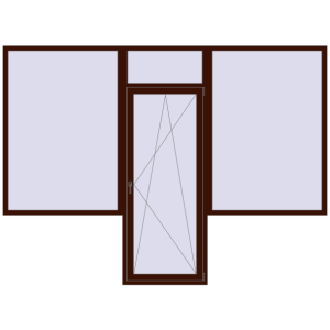 Buy Balcony doors 3250x2400 mm KORSA BASE (Euro-Design 60) BALKON DOOR