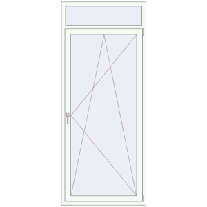 Buy Balcony doors 1000x2400 mm KORSA BASE (Euro-Design 60) BALKON DOOR RAL 9016 Traffic white two-sided