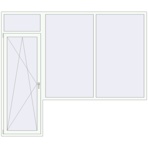 Balcony doors 2800x2400 mm KORSA ENERGY-SAVING (SYNEGO MD) BALKON DOOR RAL 9016 Traffic white two-sided. View from inside Buy Balcony doors 2800x2400 mm KORSA ENERGY-SAVING (SYNEGO MD) BALKON DOOR RAL 9016 Traffic white two-sided