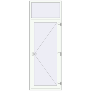 Entrance doors 900x2500 mm DOOR KORSA ENERGY-SAVING REHAU SYNEGO RAL 9016 Traffic white two-sided. View from inside Buy Entrance doors 900x2500 mm DOOR KORSA ENERGY-SAVING REHAU SYNEGO RAL 9016 Traffic white two-sided