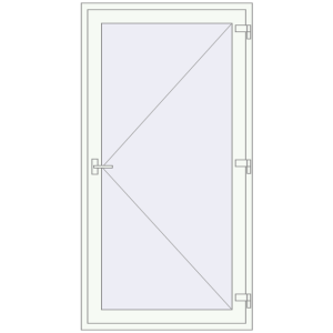 Buy Entrance doors 1100x2100 mm DOOR KORSA BASE REHAU EURO 60 RAL 9016 Traffic white two-sided