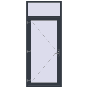 Entrance doors 1000x2450 mm DOOR KORSA BASE REHAU EURO 60 ANTHRACITE_GREY_STRUKTURAL two-sided. View from inside Buy Entrance doors 1000x2450 mm DOOR KORSA BASE REHAU EURO 60 ANTHRACITE_GREY_STRUKTURAL two-sided