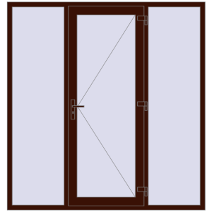 Buy Entrance doors 2000x2100 mm DOOR KORSA OPTIMUM REHAU BRILLANT