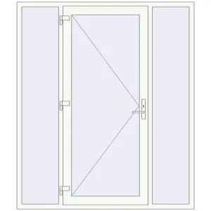Entrance doors 1800x2100 mm DOOR KORSA OPTIMUM REHAU BRILLANT RAL 9016 Traffic white two-sided. View from inside Buy Entrance doors 1800x2100 mm DOOR KORSA OPTIMUM REHAU BRILLANT RAL 9016 Traffic white two-sided