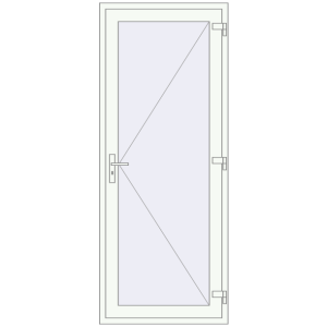 Entrance doors 904x2320 mm DOOR KORSA ENERGY-SAVING REHAU SYNEGO RAL 9016 Traffic white two-sided. View from inside Buy Entrance doors 904x2320 mm DOOR KORSA ENERGY-SAVING REHAU SYNEGO RAL 9016 Traffic white two-sided