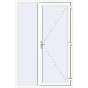 Entrance doors 1500x2300 mm DOOR KORSA ENERGY-SAVING REHAU SYNEGO RAL 9016 Traffic white two-sided. View from inside Buy Entrance doors 1500x2300 mm DOOR KORSA ENERGY-SAVING REHAU SYNEGO RAL 9016 Traffic white two-sided