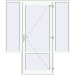 Buy Entrance doors 2000x2260 mm DOOR KORSA ENERGY-SAVING REHAU SYNEGO RAL 9016 Traffic white two-sided