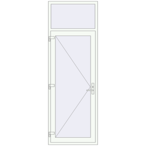 Entrance doors 900x2600 mm DOOR KORSA BASE REHAU EURO 60 RAL 9016 Traffic white two-sided. View from inside Buy Entrance doors 900x2600 mm DOOR KORSA BASE REHAU EURO 60 RAL 9016 Traffic white two-sided