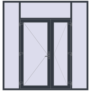 Buy Entrance doors 2400x2500 mm DOOR KORSA ENERGY-SAVING REHAU SYNEGO