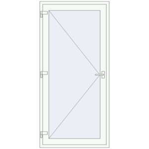 Entrance doors 1000x2100 mm DOOR KORSA OPTIMUM REHAU BRILLANT RAL 9016 Traffic white two-sided. View from inside Buy Entrance doors 1000x2100 mm DOOR KORSA OPTIMUM REHAU BRILLANT RAL 9016 Traffic white two-sided