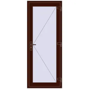 Buy Entrance doors 800x2000 mm DOOR KORSA BASE REHAU EURO 60 BLACK_CHERRY two-sided