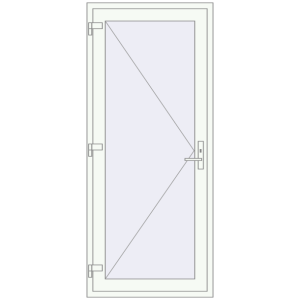 Buy Entrance doors 900x2100 mm DOOR KORSA OPTIMUM REHAU BRILLANT RAL 9016 Traffic white two-sided